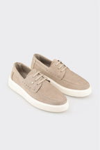 Taupe Leather Men's Casual Shoe