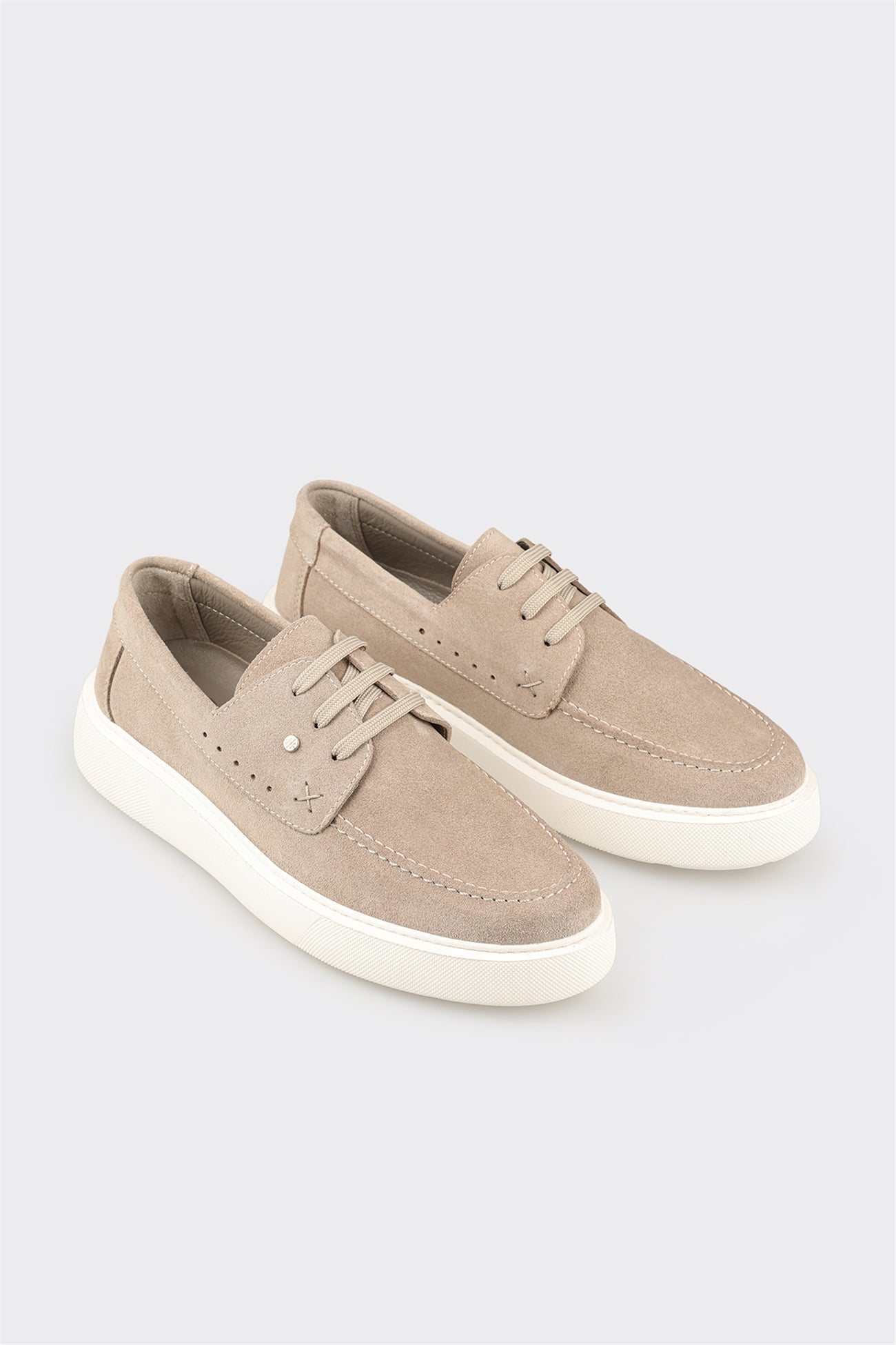 Taupe Leather Men's Casual Shoe