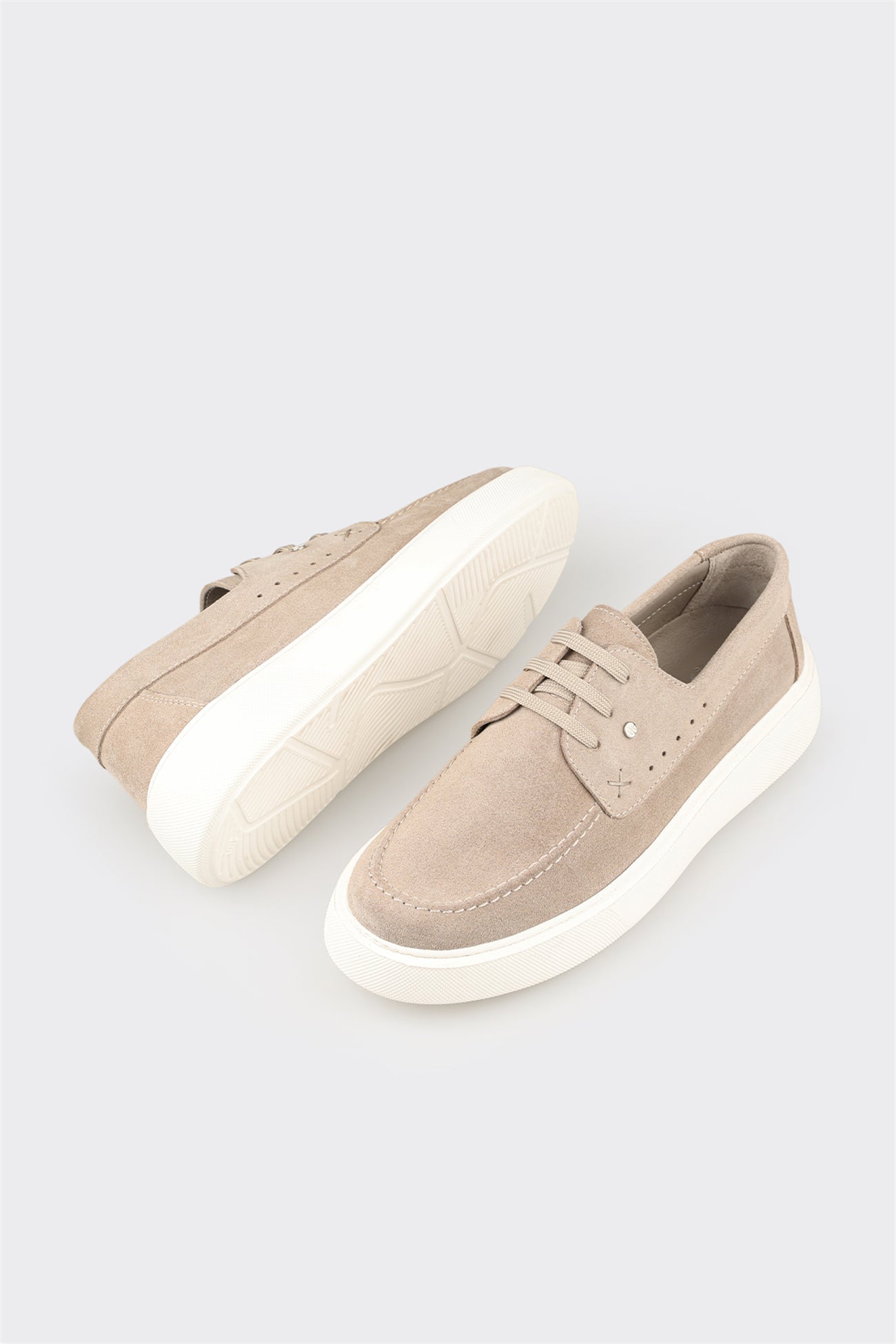 Taupe Leather Men's Casual Shoe