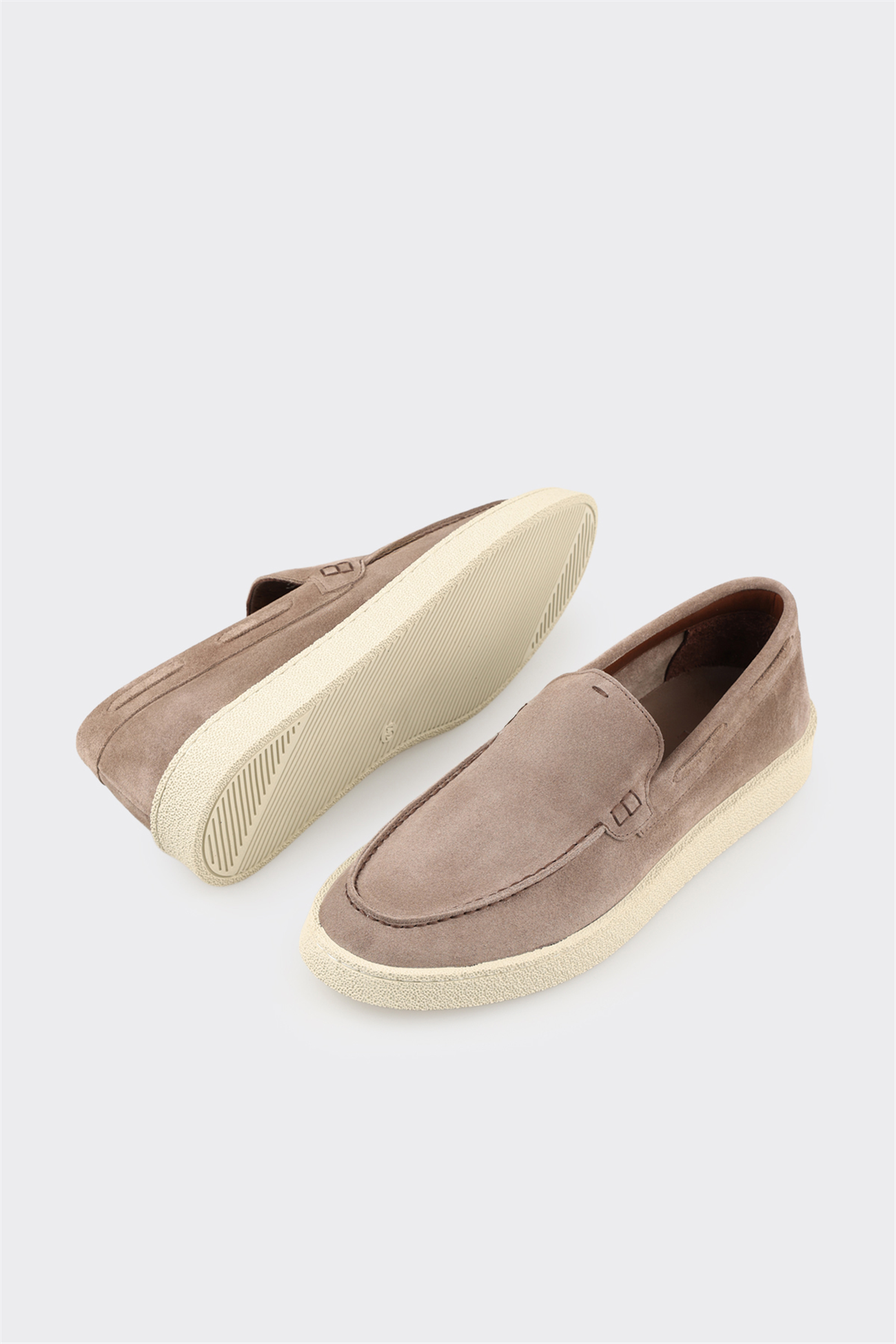 Taupe Leather Men's Casual Shoe