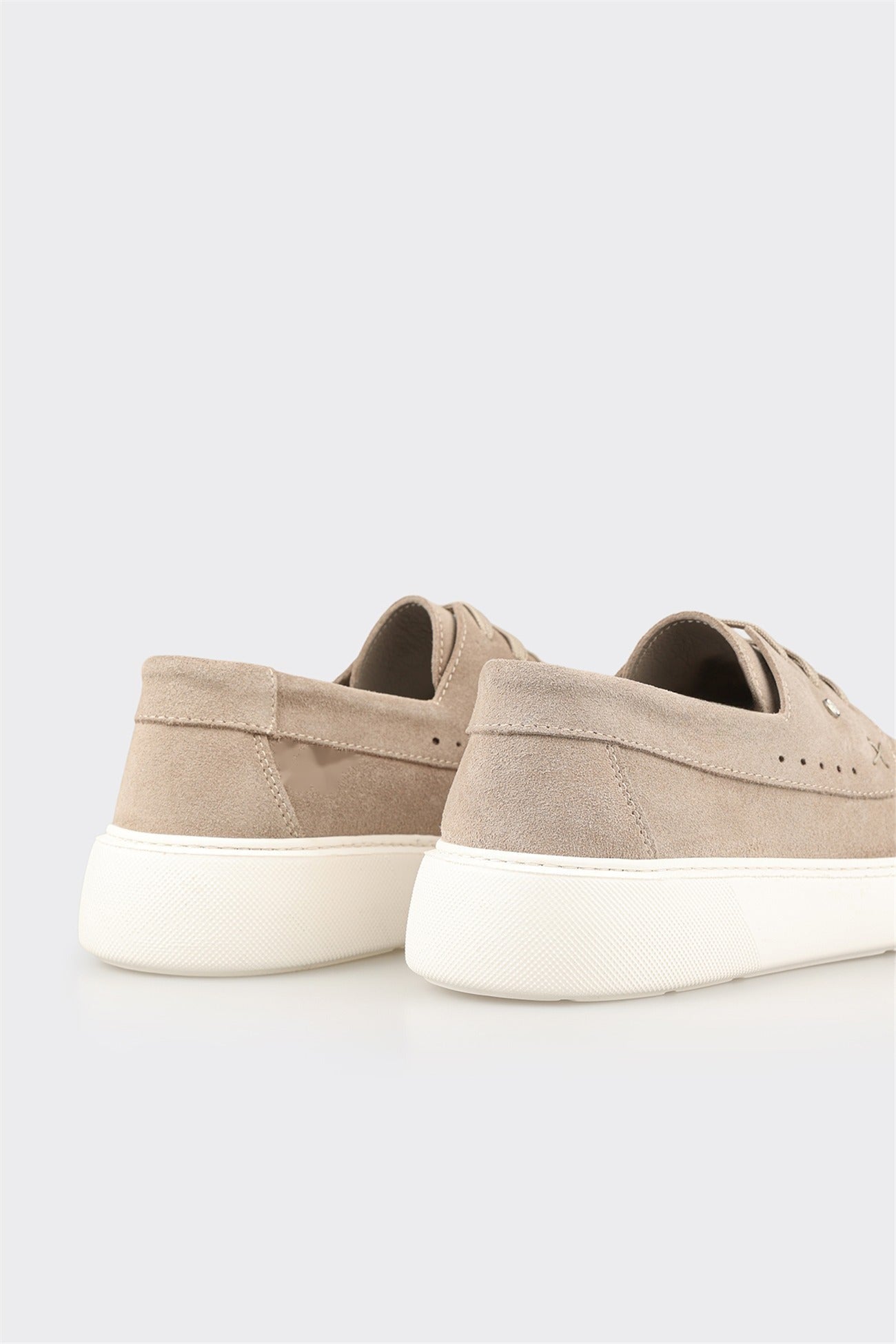 Taupe Leather Men's Casual Shoe
