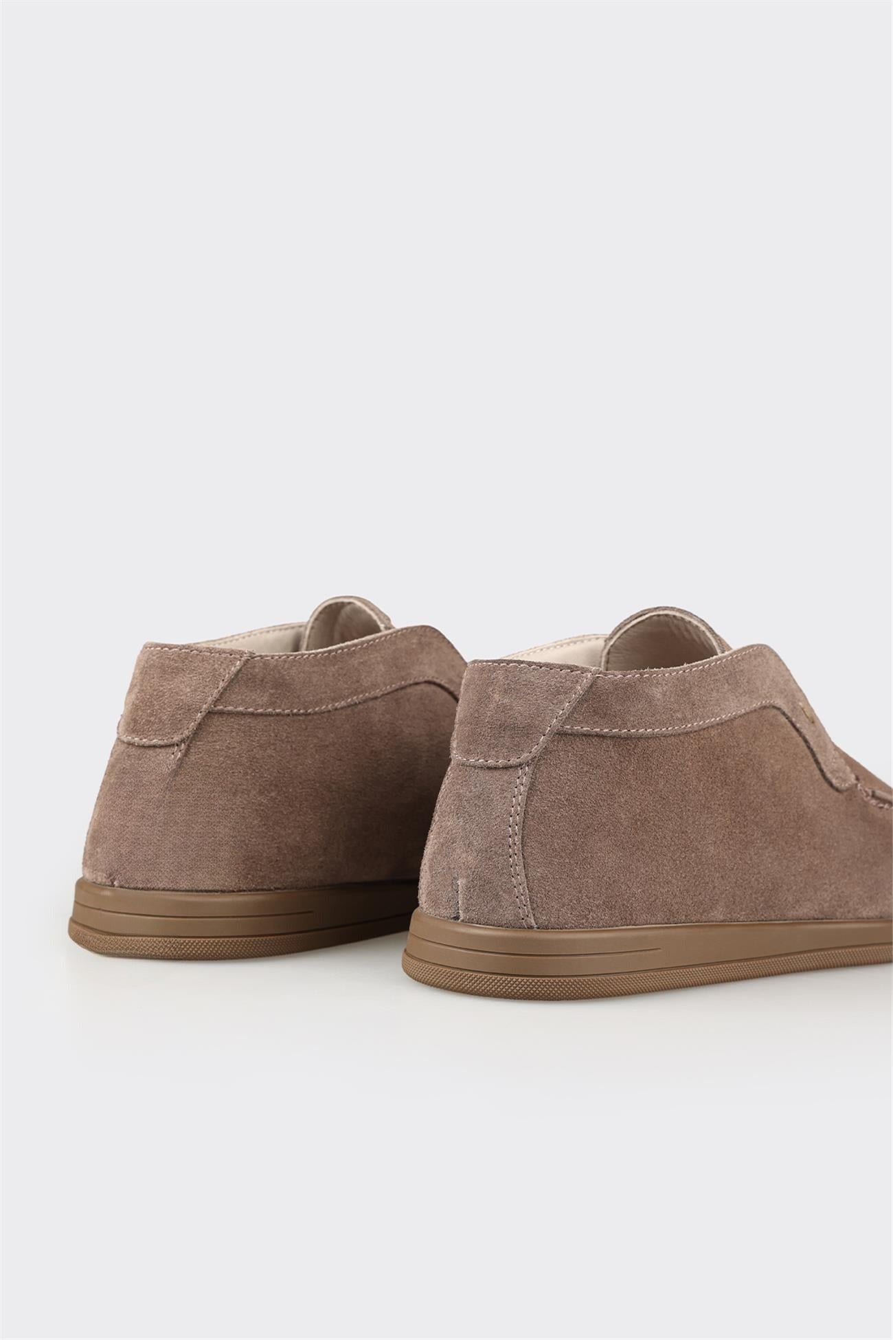 Taupe Leather Men's Casual Boot