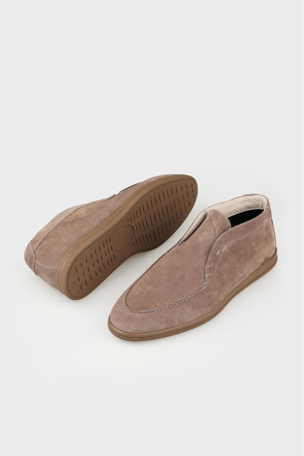 Taupe Leather Men's Casual Boot