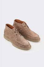 Taupe Leather Men's Casual Boot