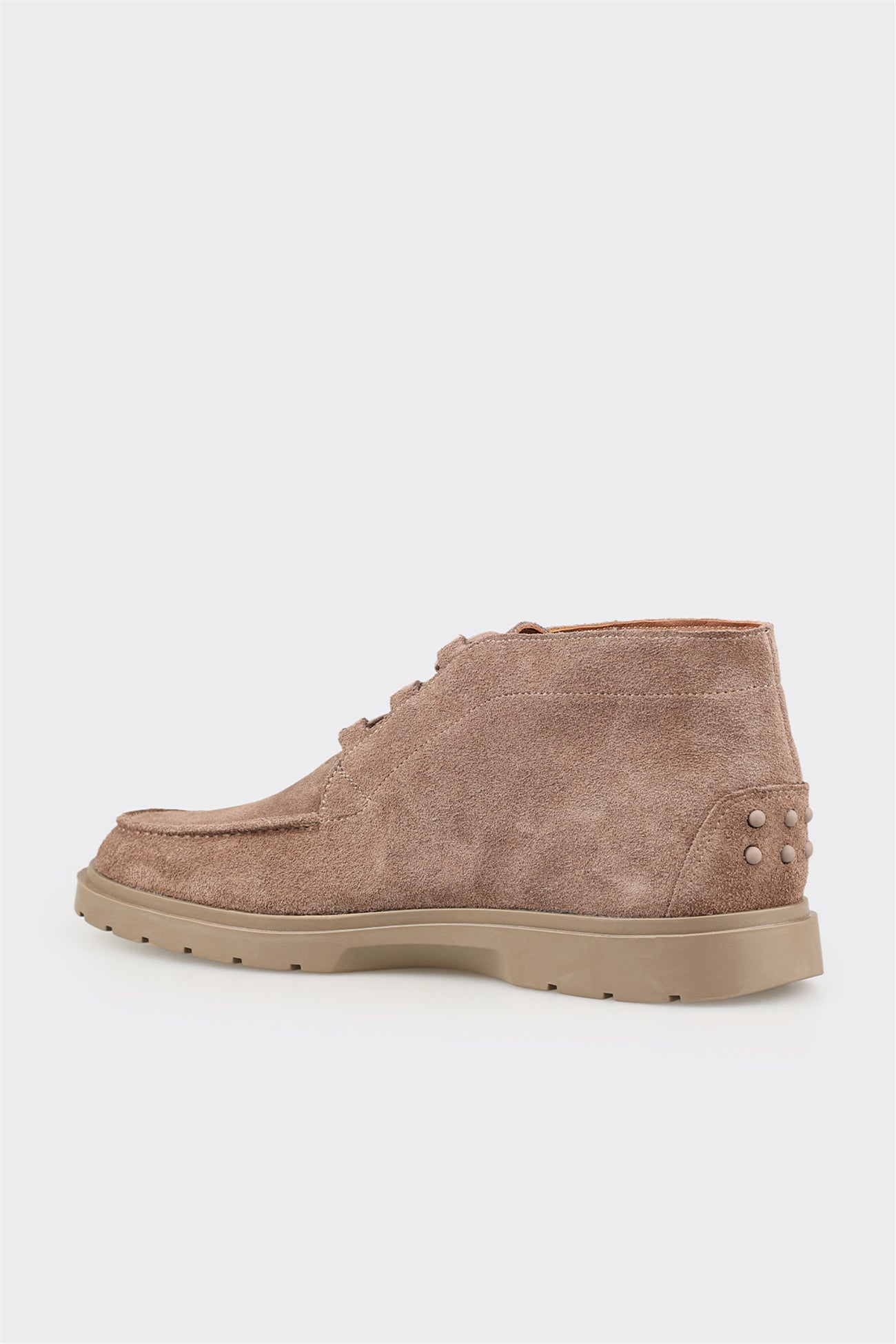 Taupe Leather Men's Casual Boot