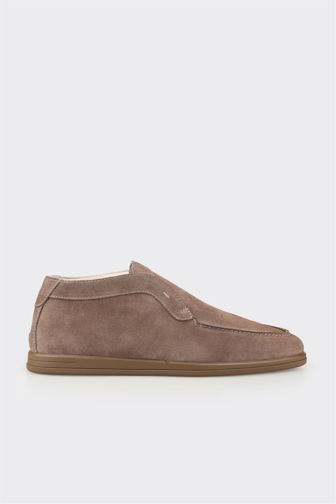 Taupe Leather Men's Casual Boot