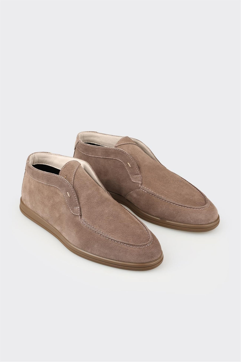 Taupe Leather Men's Casual Boot