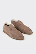 Taupe Leather Men's Casual Boot