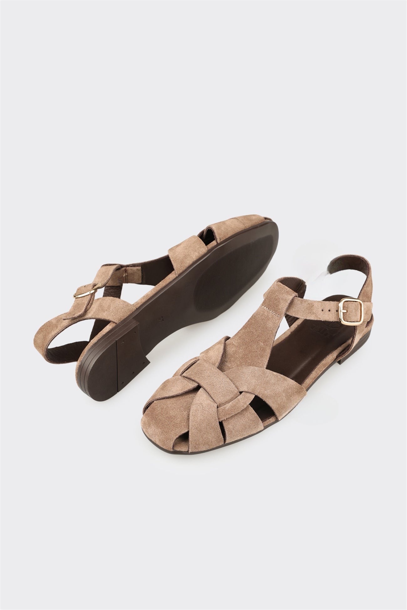 Taupe Leather Women's Casual Shoe