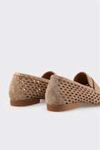 Taupe Leather Women's Casual Shoe