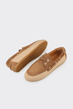 Taupe Leather Women's Casual Shoe
