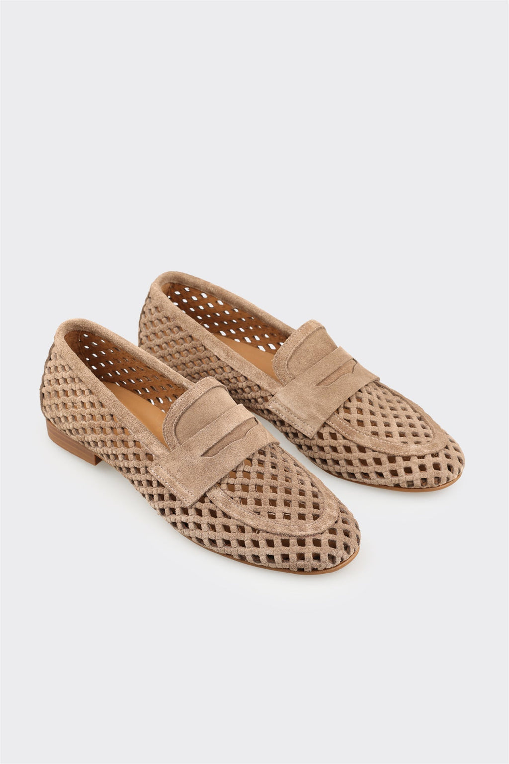 Taupe Leather Women's Casual Shoe