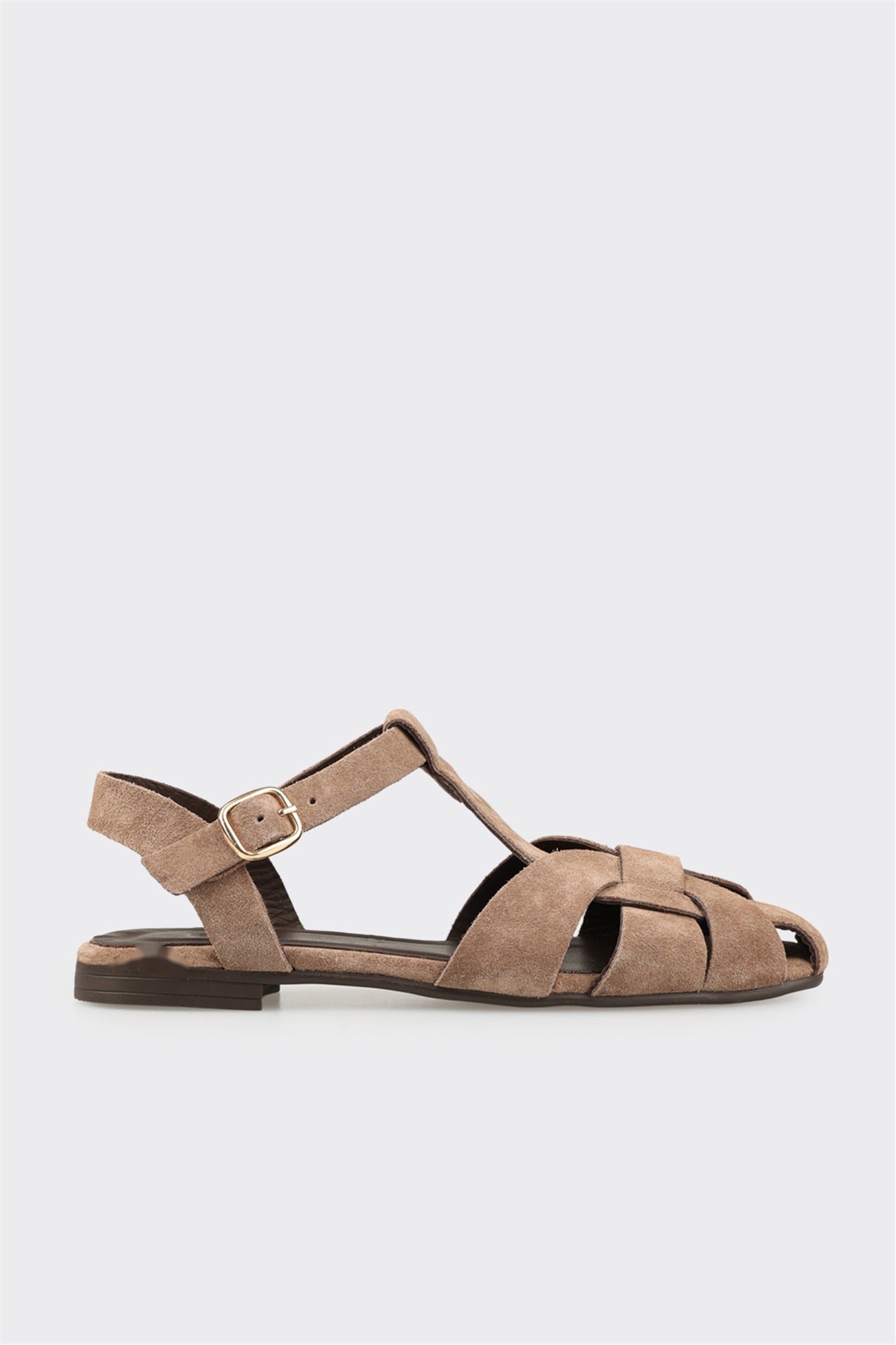 Taupe Leather Women's Casual Shoe