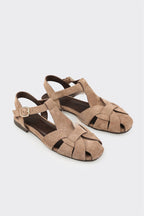 Taupe Leather Women's Casual Shoe