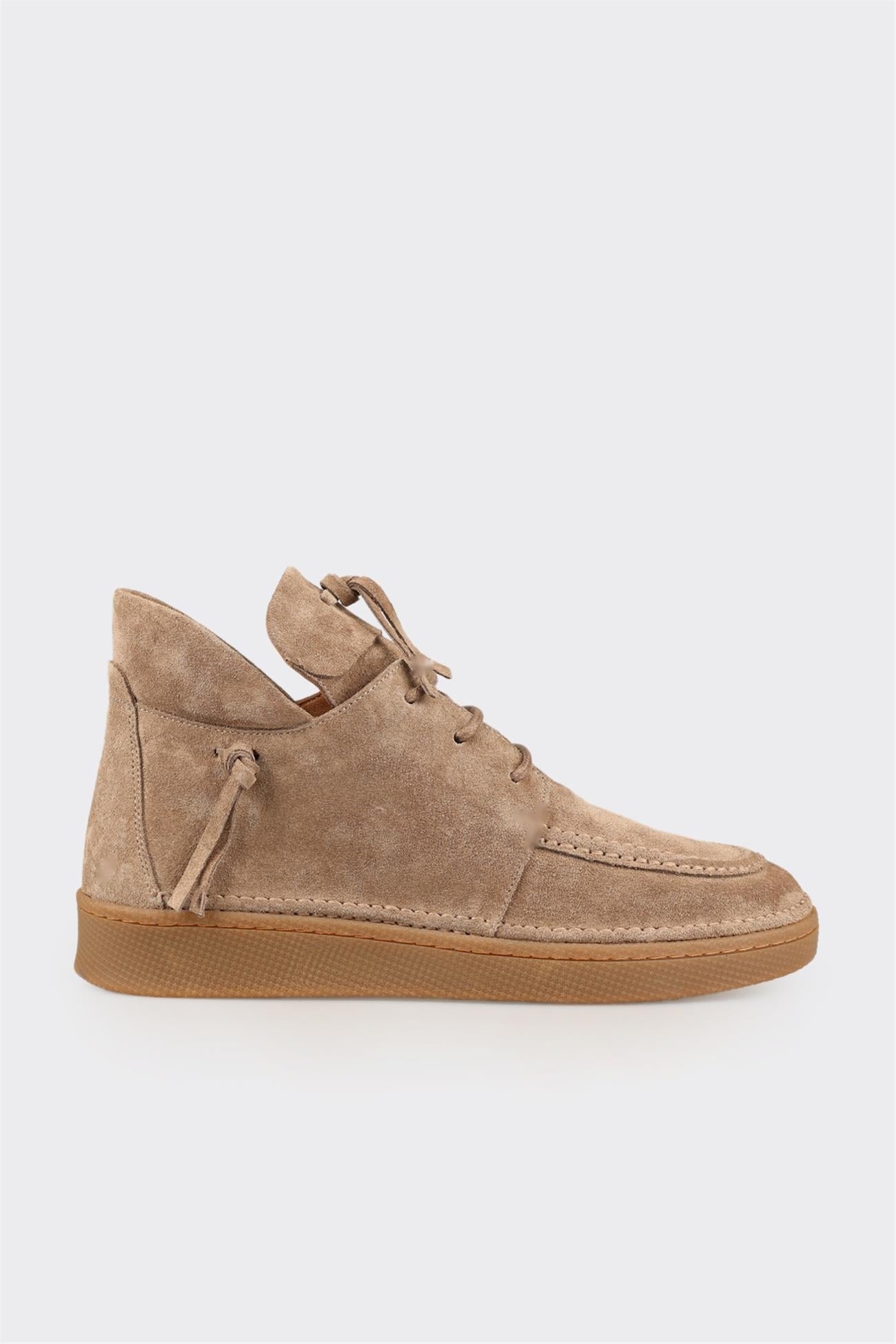 Taupe Leather Women's Casual Boot