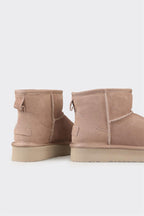 Taupe Leather Women's Casual Boot