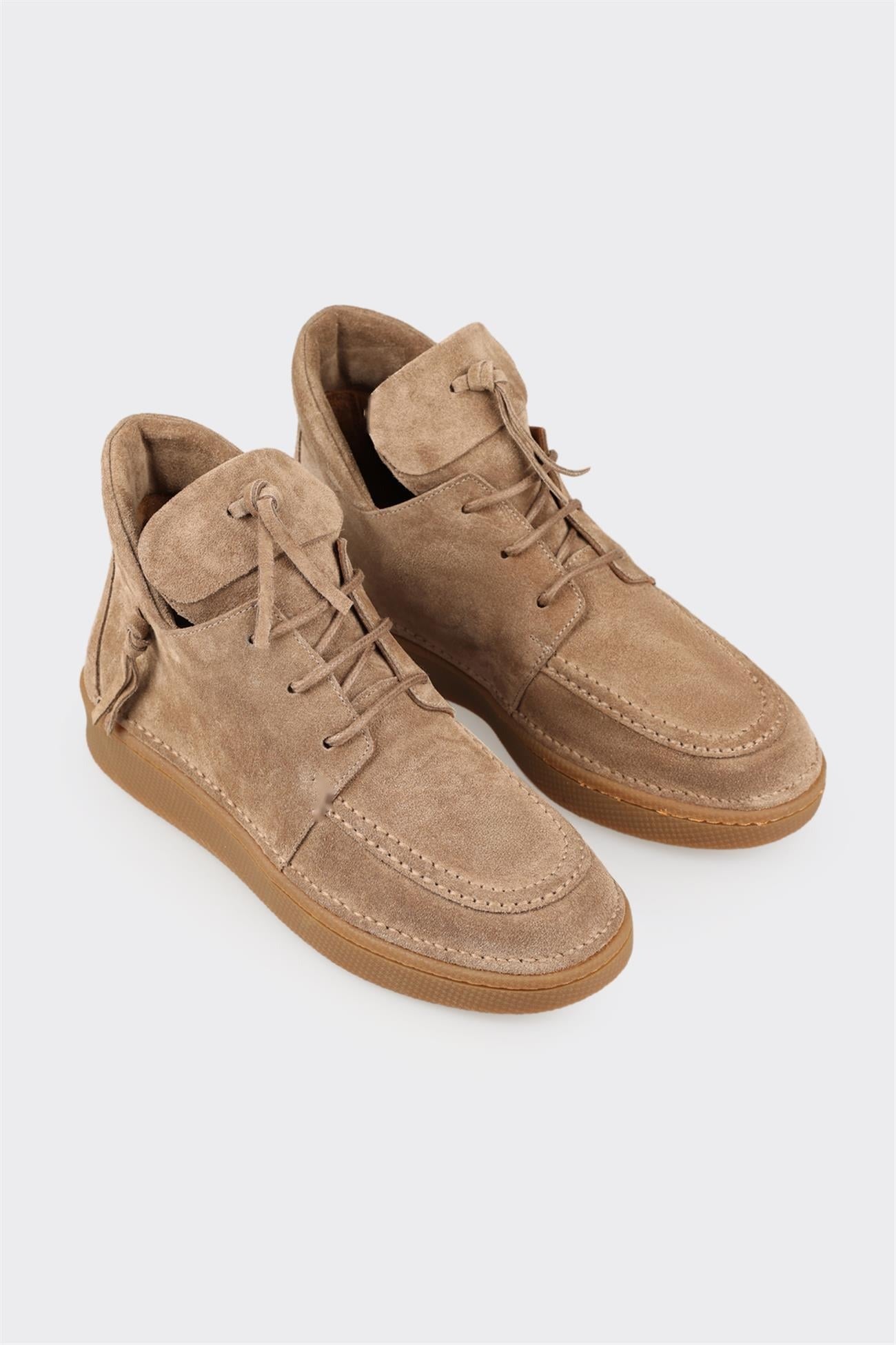 Taupe Leather Women's Casual Boot