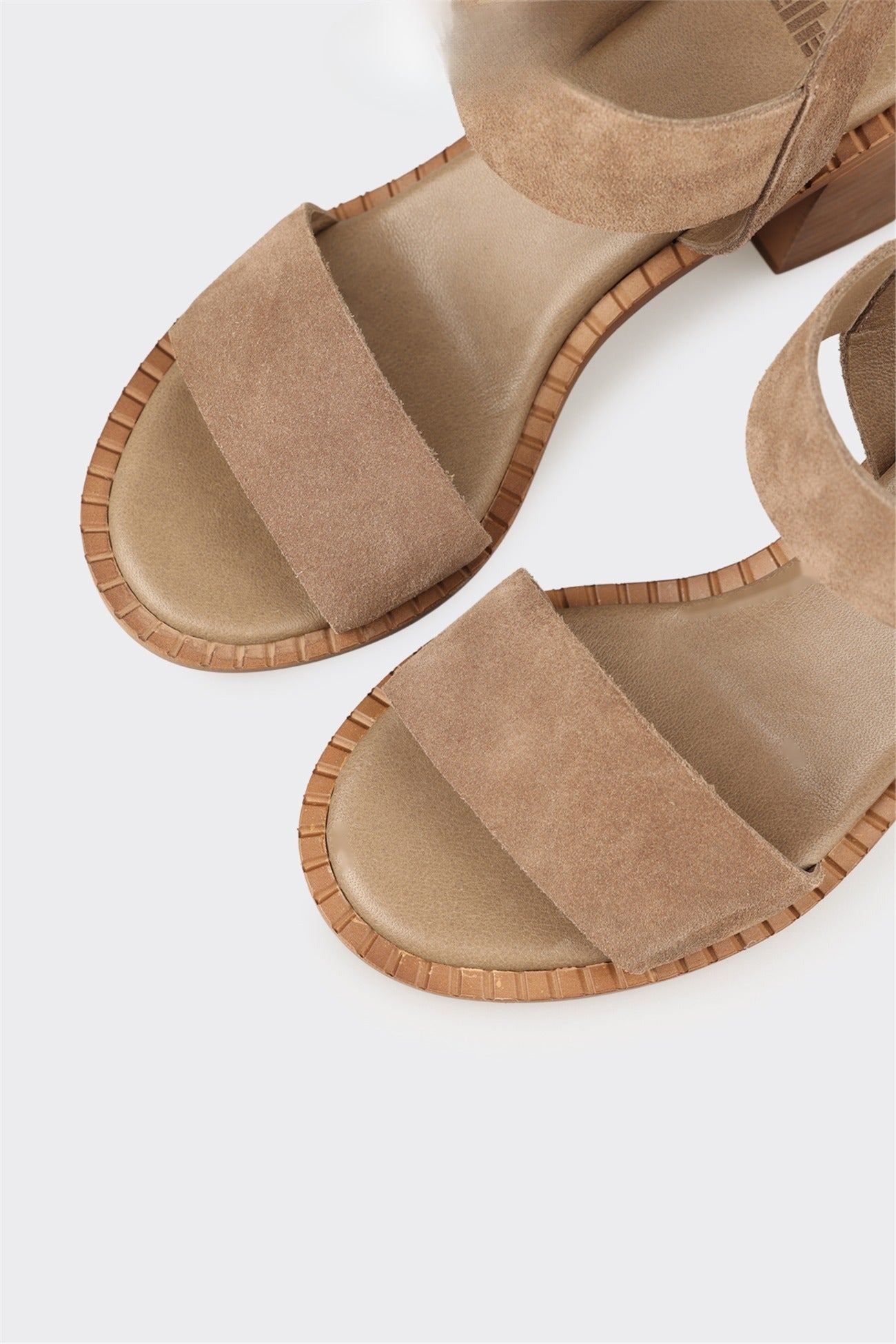Taupe Leather Women's Sandal