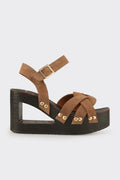 Taupe Leather Women's Sandal