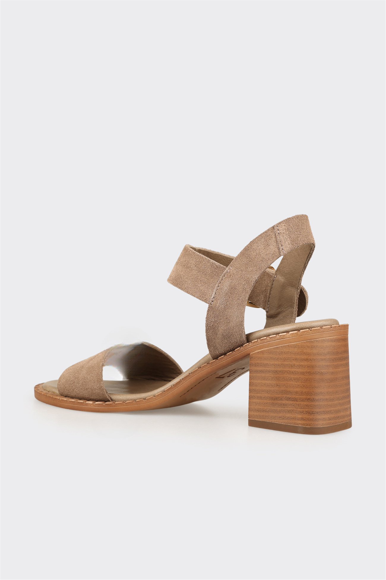 Taupe Leather Women's Sandal