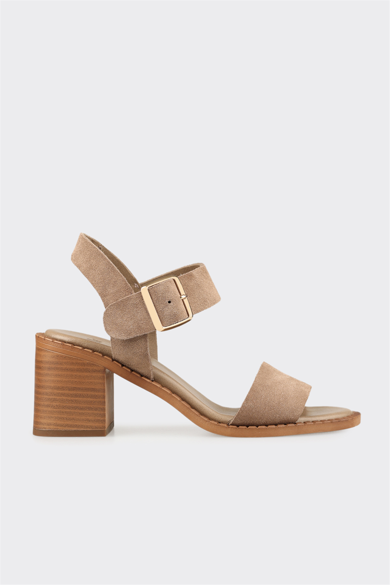 Taupe Leather Women's Sandal