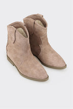 Taupe Leather Women's Western Boot