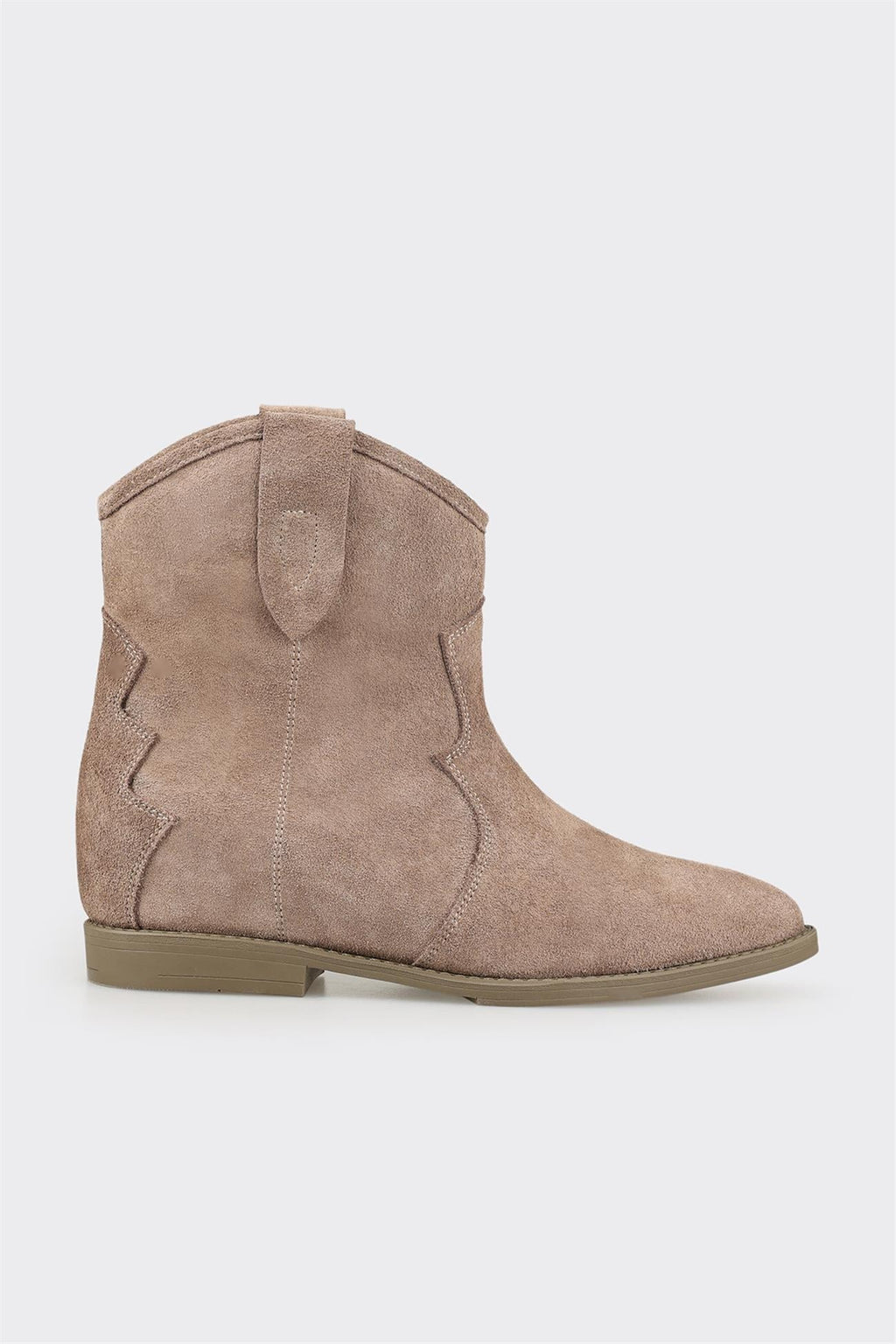 Taupe Leather Women's Western Boot