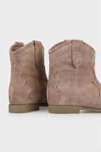 Taupe Leather Women's Western Boot