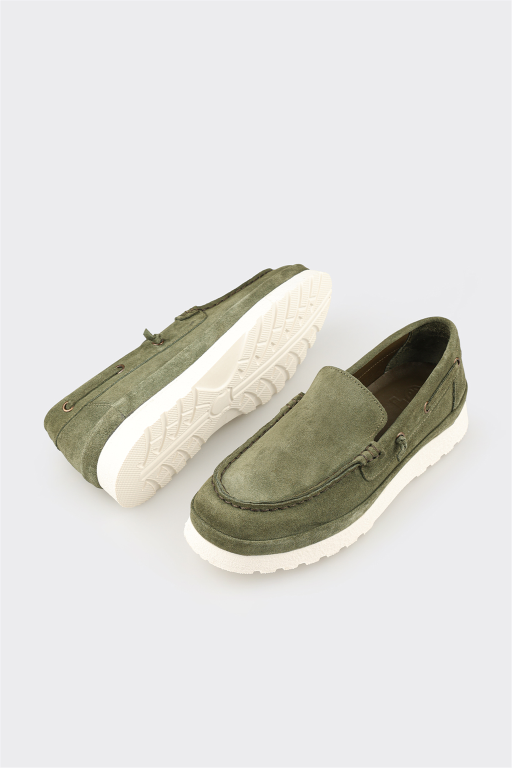 Green Leather Men's Casual Shoe