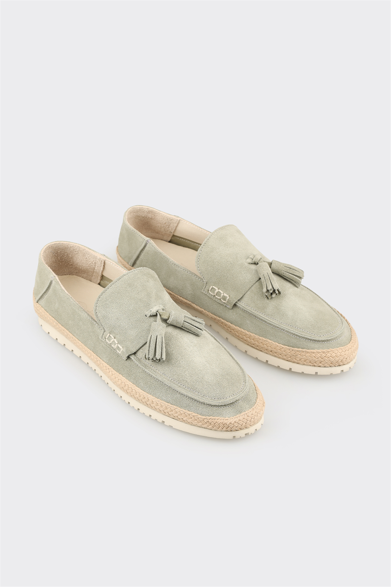 Green Leather Men's Casual Shoe