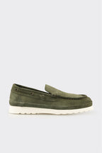 Green Leather Men's Casual Shoe
