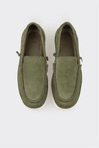 Green Leather Men's Casual Shoe