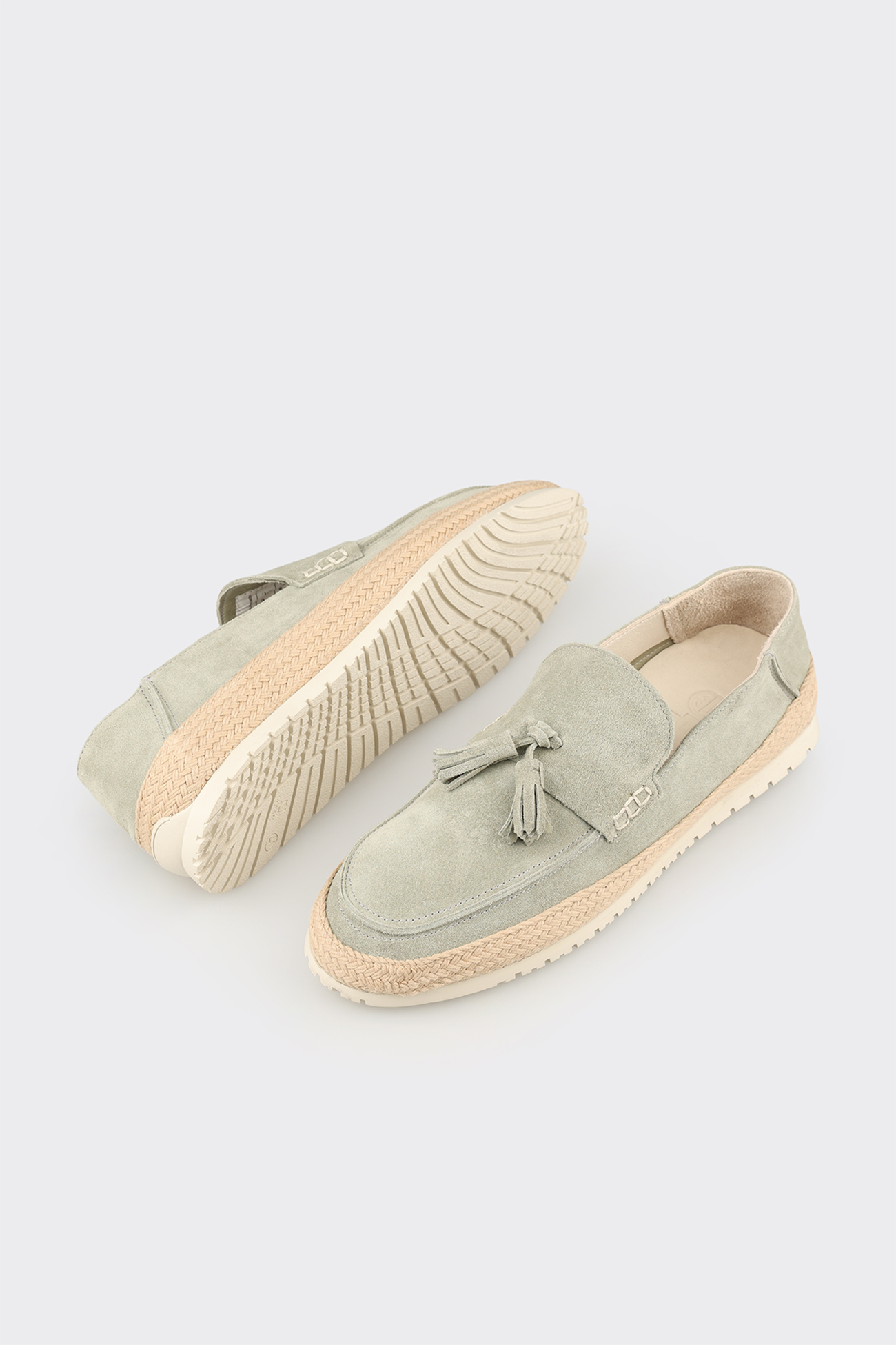Green Leather Men's Casual Shoe